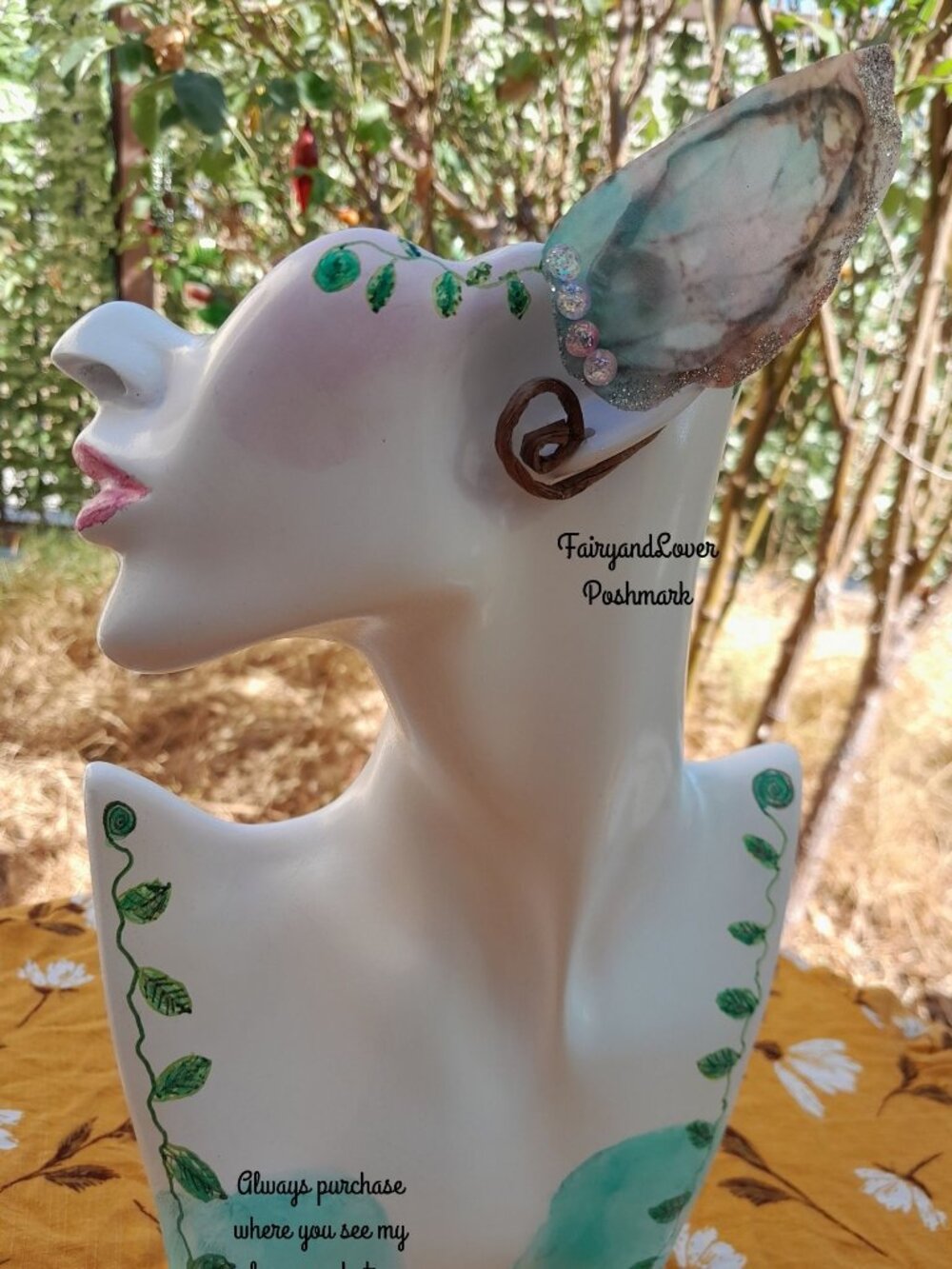 Fairy butterfly wing silk organza ear cuff earrings, costume accessory gifts